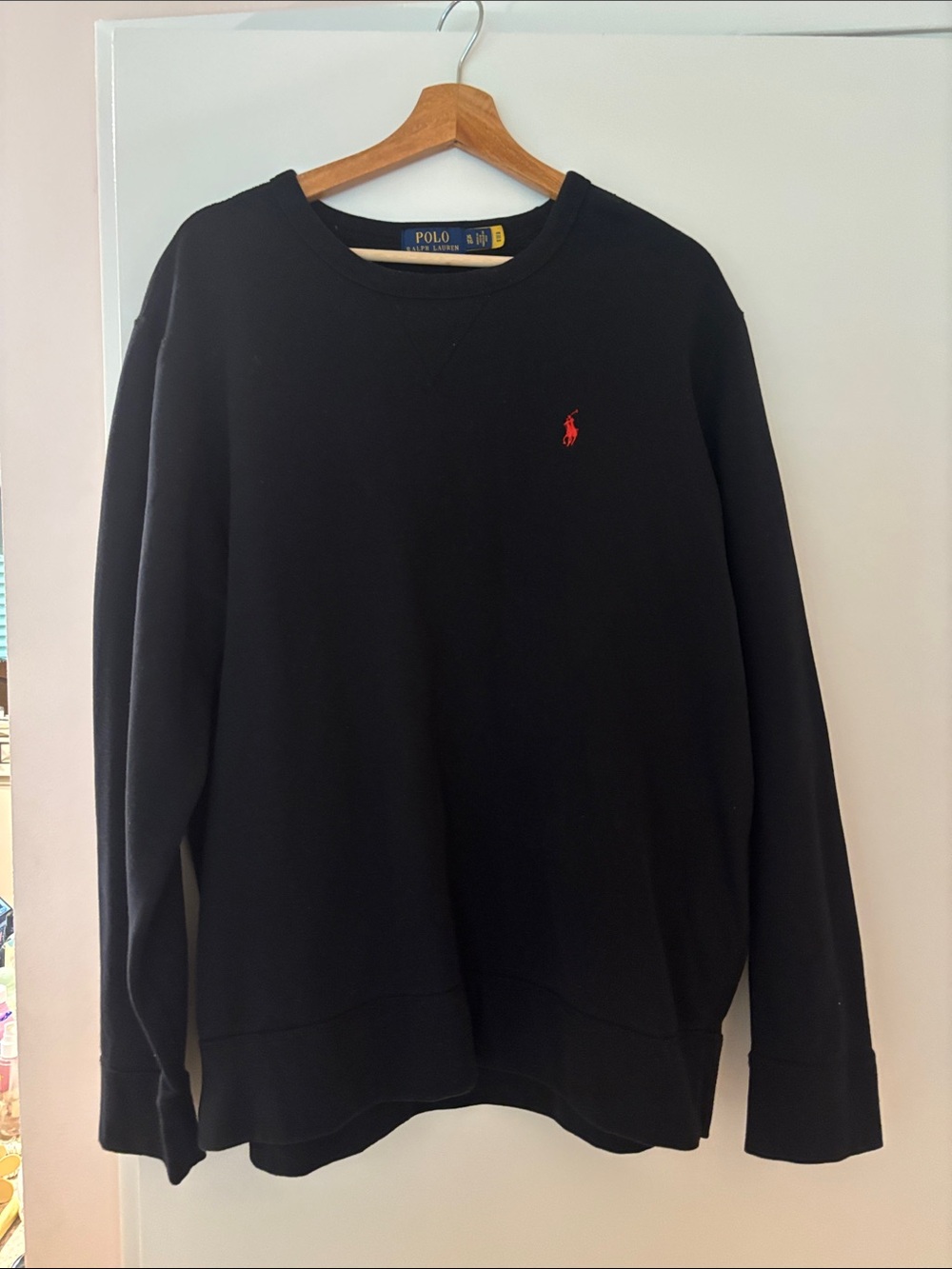 Polo by Ralph Lauren Black Crewneck with Red Pony Emblem